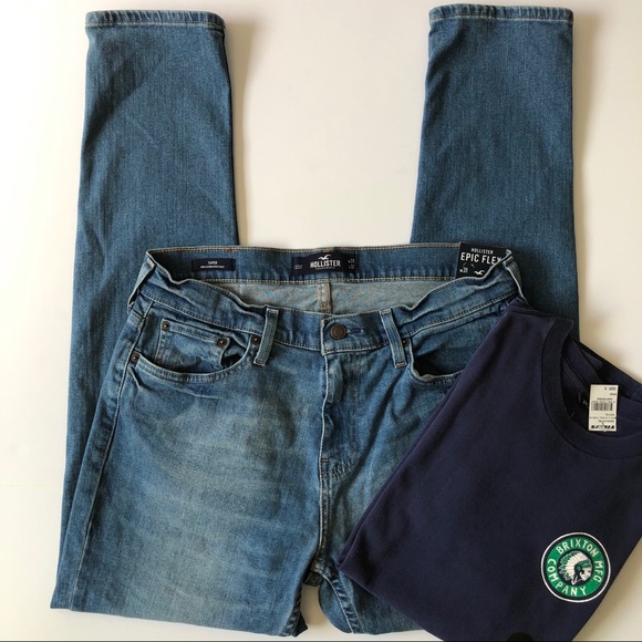 hollister epic flex taper jeans